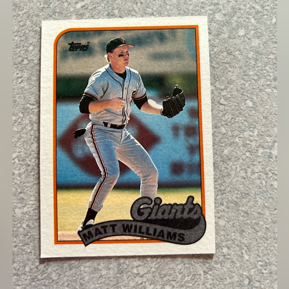 Matt Williams giants vintage baseballs 1989 card